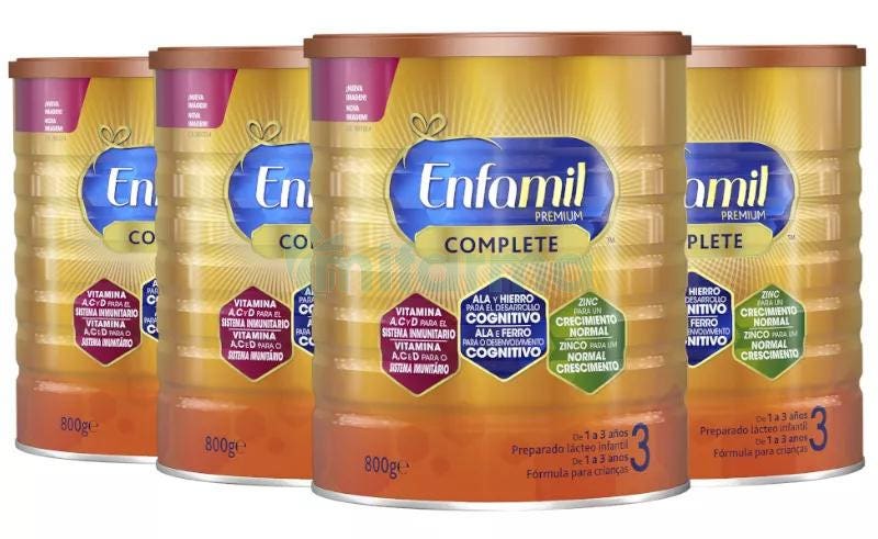 Pack 4 Cans Enfamil 3 Premium Complete 800 Grams