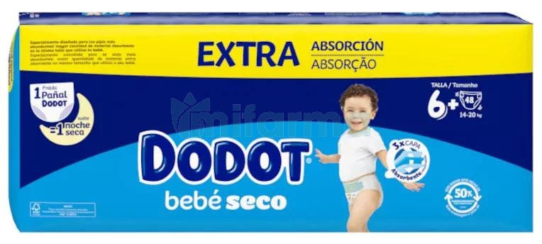 Dodot Baby-Dry Diapers Size 6+ from 14 kg 54 units