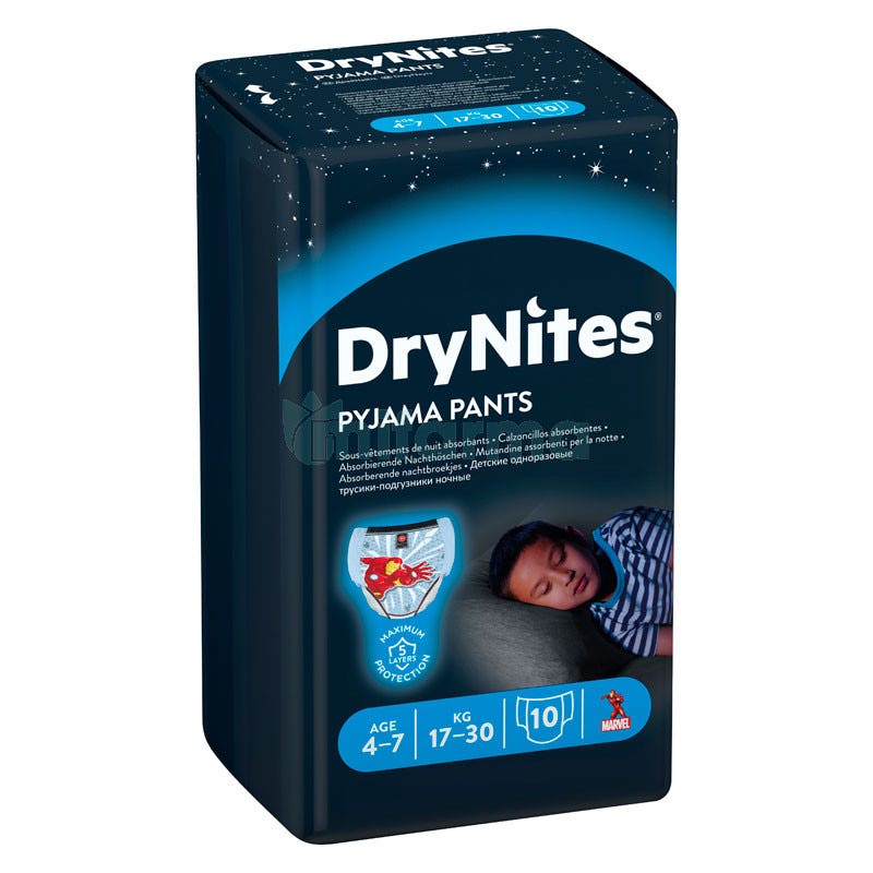 Panales Huggies DryNites Nino 4-7 anos 10 Uds
