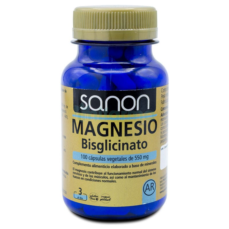 Sanon Magnesio Bisglicinato Pridaho 100 Capsulas Veg