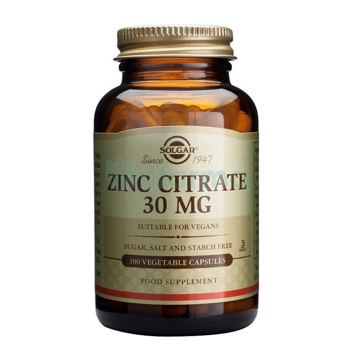 Solgar Zinc Citrato 30 mg 100 c