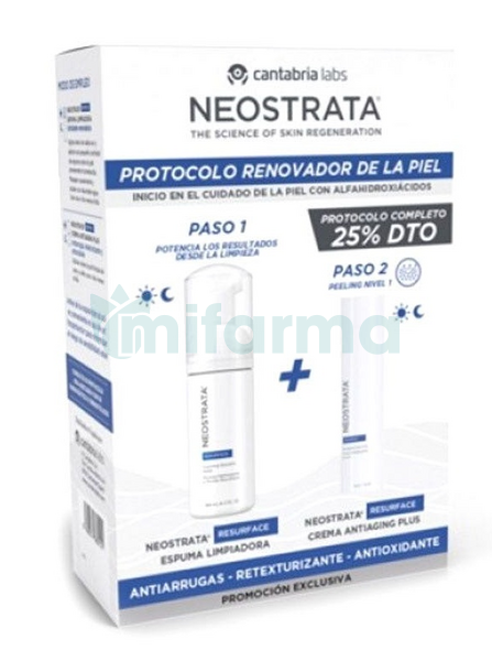 Neostrata Resurface Espuma Limpiadora 125 ml Crema Antiaging Plus 30 ml