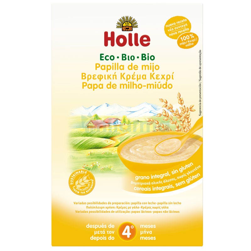 Holle Papilla Integral Cereales Mijo 4m 250gr