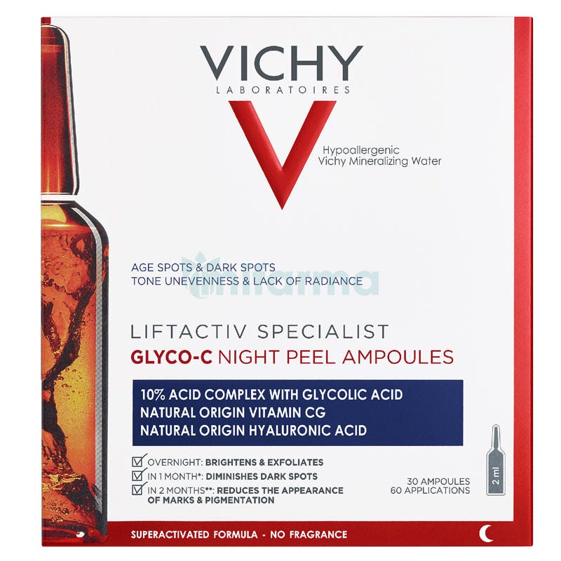 Ampollas Liftactiv Glyco-C Peeling Noche Vichy 30Uds x 2ml