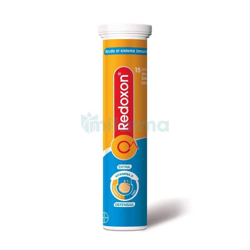 Redoxon Extra Defensas Naranja 15 Comprimidos Efervescentes