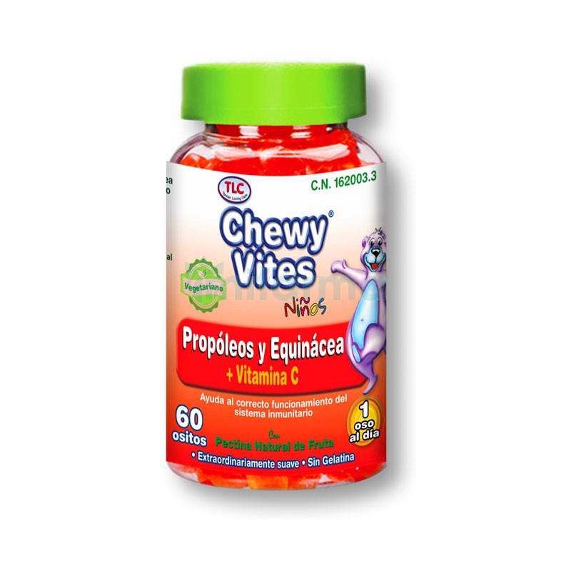 Propoleo, Equinacea y Vitamina C Ninos Chewy Vites TLC 60 Uds