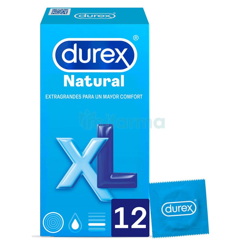 Durex Preservativo Natural XL 12 Unidades