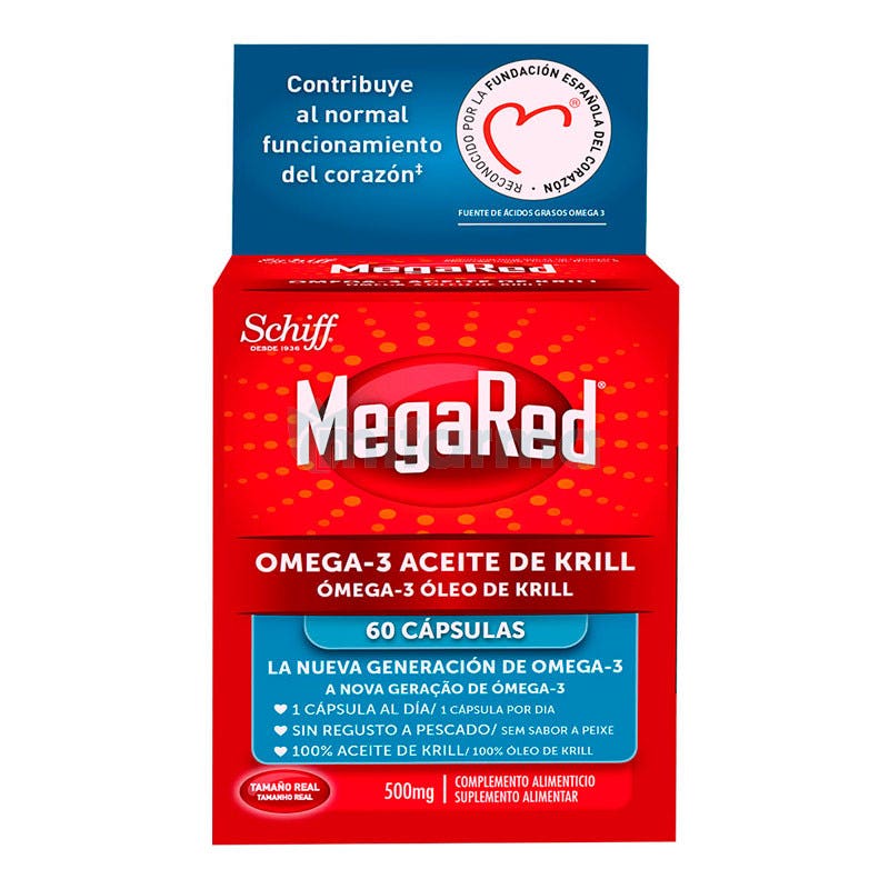 MegaRed Omega 3 Aceite de Krill 500 mg 60 Capsulas