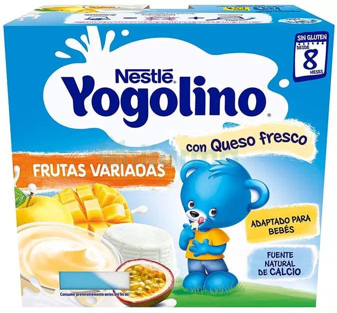 Pack de Yogures Nestle Iogolino Petit Sabor Frutas Variadas 4x100 gr