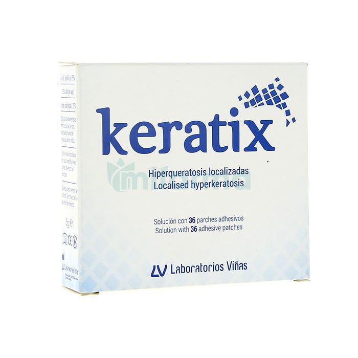 Keratix Hiperqueratosis Solucion y Parches Adhesivos 36 uds