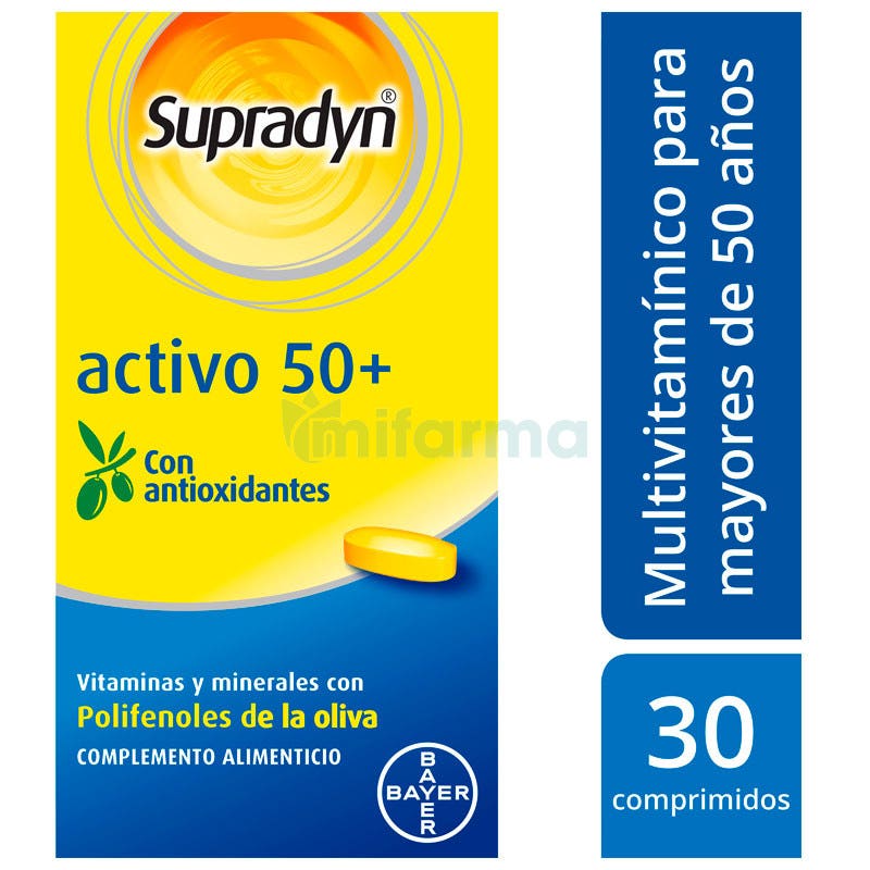 Supradyn Nuevo Activo 50 Energia y Vitalidad 30 Comprimidos