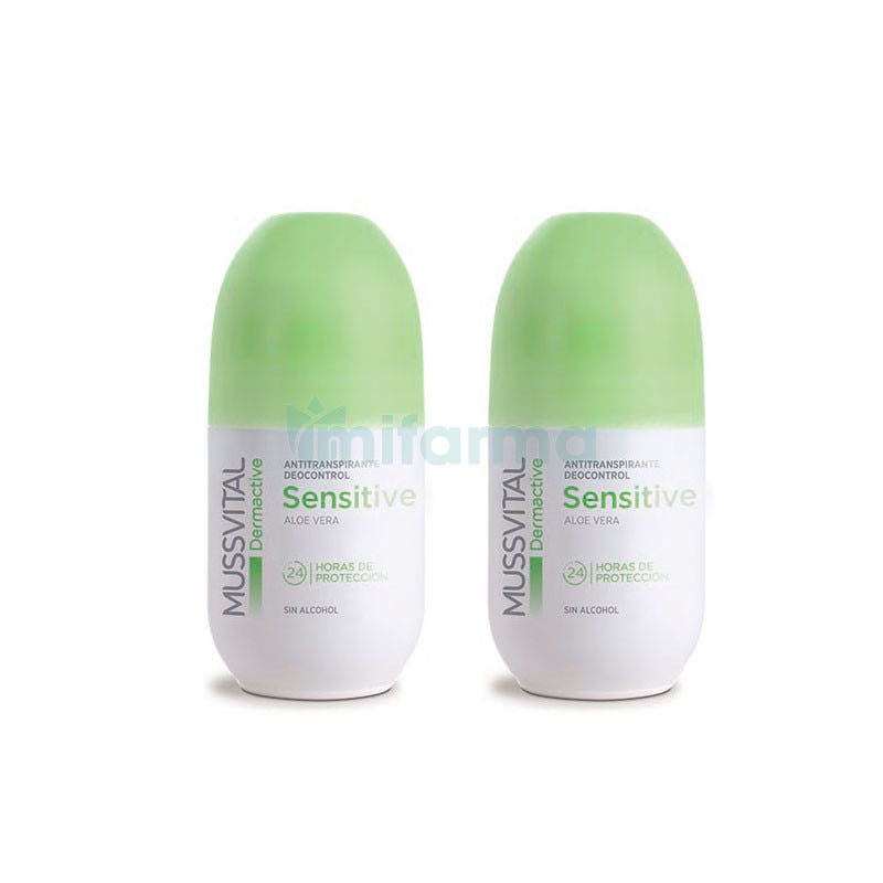 Mussvital Dermactive Desodorante Sensitive Aloe Vera 75 ml 75 ml DUPLO