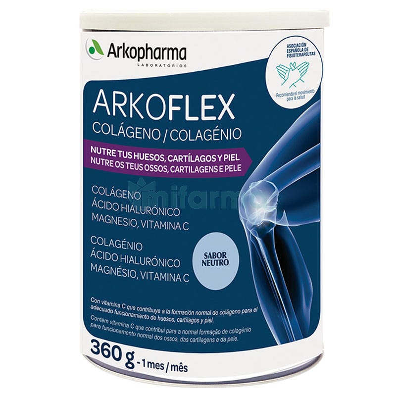 Arkopharma ArkoFlex Colageno Ac Hialuronico Mg y VIt C 360g Sabor Neutro
