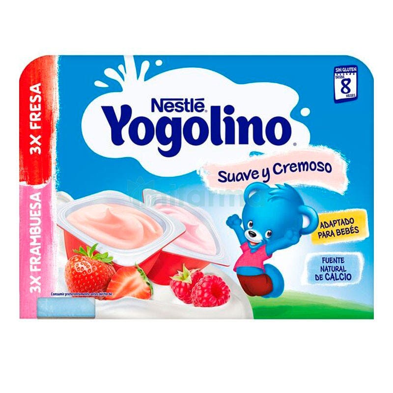 Nestle Yogolino Suave y Cremoso 3 Fresa y 3 Frambuesa 6x60gr