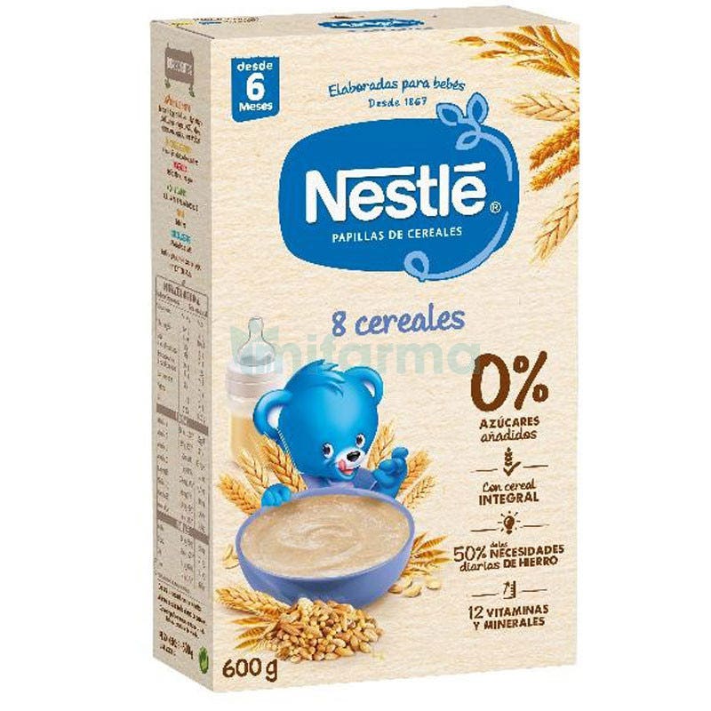 Papilla Nestle 8 Cereales Etapa 2 600 gr 6m