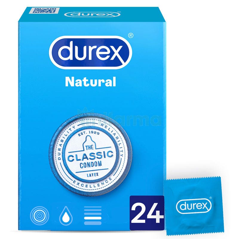 Preservativo Durex Natural Plus Easy On 24 Unidades