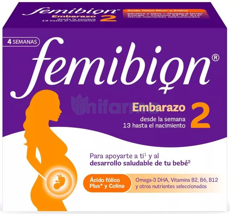 Femibion 2 Embarazo Semanas 13-40 28 Comprimidos 28 Capsulas