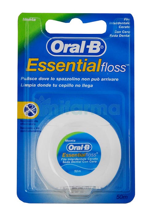Oral B Seda Essential Floss Con Cera Menta 50m