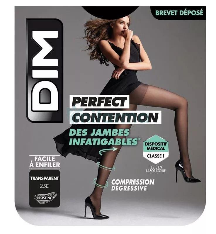 Dim Perfect Contention Medias de Compresion Transparente Negro Talla 3