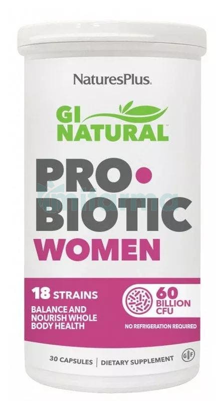 Nature's Plus GI Natural Probiotic Women 30 Capsulas