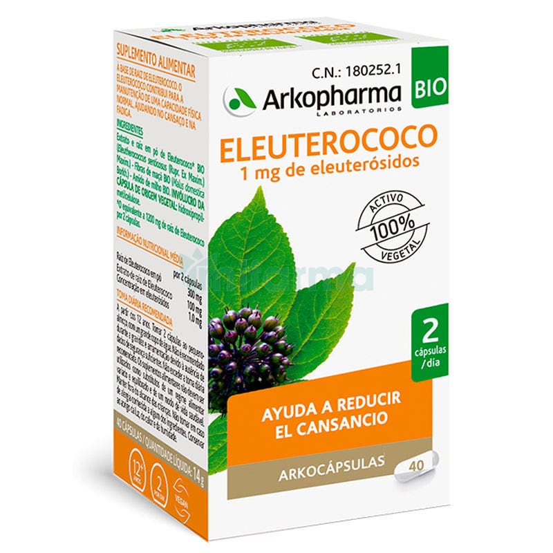 Fitxa tecnica: ARKOCAPSULAS ELEUTEROCOCO 250 mg CAPSULAS DURAS, 48 cpsulas