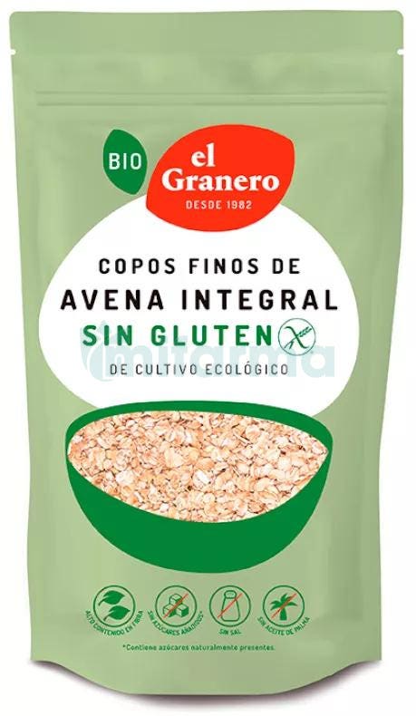 El Granero Integral Copos Suaves Avena Integral Sin Gluten Bio 500 gr