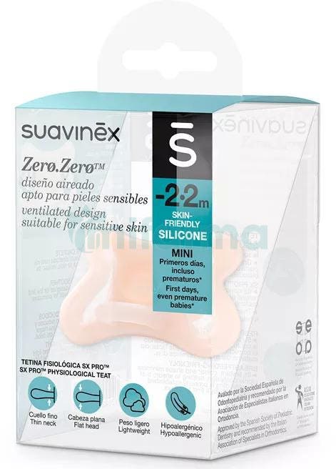 Suavinex Chupete Zero Zero con Tetina Silicona Fisiológica SX Pro -2-2m -  Atida