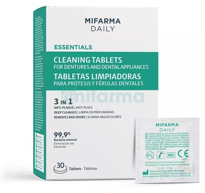 Mifarma Daily Tabletas Limpiadoras Protesis Dentales y Ortodoncia 30 uds
