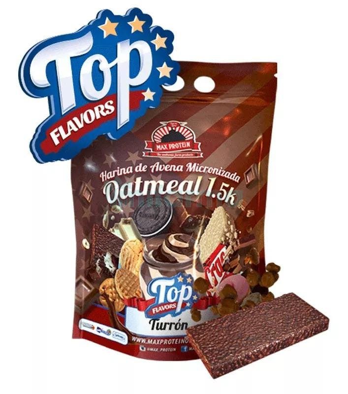 Max Protein Oatmeal Top Flavors Turron Crujiente de Chocolate 1,5 Kg