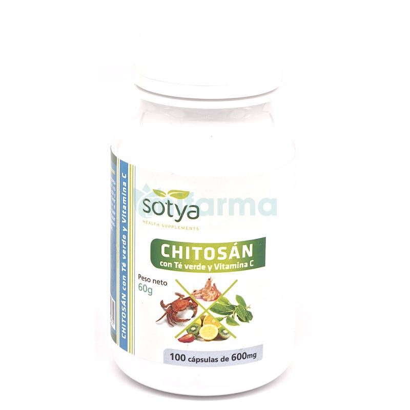 Chitosan Te Verde 100 Capsulas Sotya 500 mg