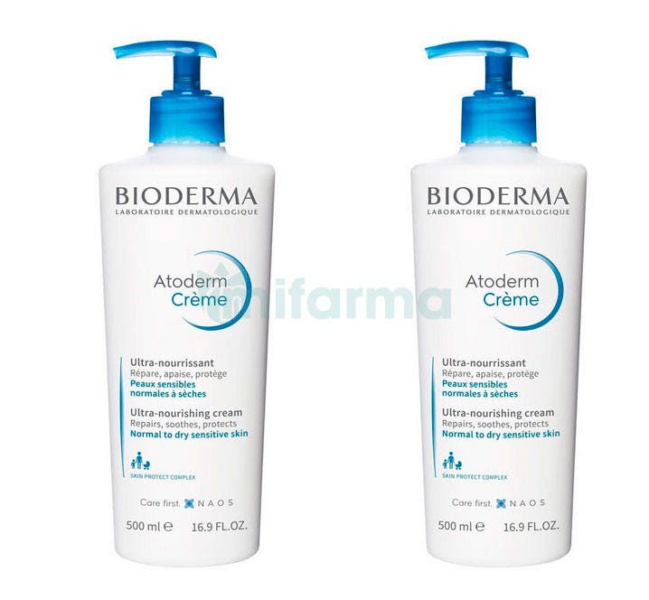 Bioderma Atoderm cream with dispenser 2x500ml