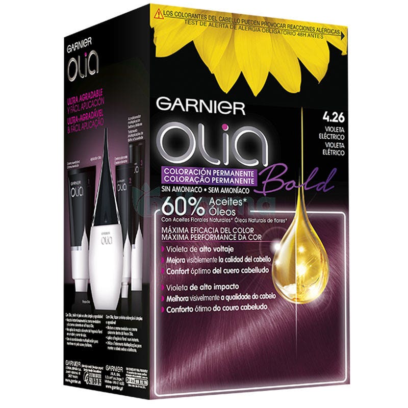 Tinte Olia Garnier Tono 4.26 Violeta Electrico