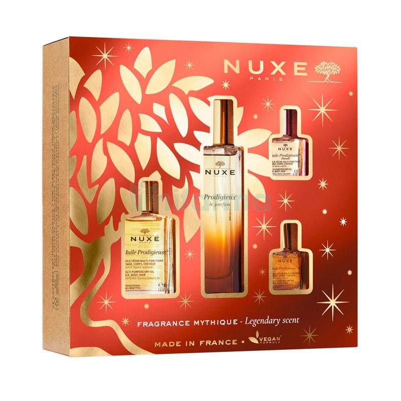 Nuxe Cofre Prodigieux Le Parfum 50 ml Aceite 30 ml Aceite Floral 10 ml Aceite Or 10 ml
