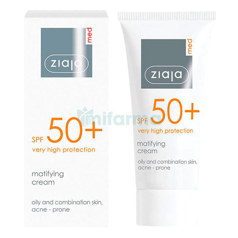 Crema Facial Protectora Matificante SPF50 Ziaja Med 50ml