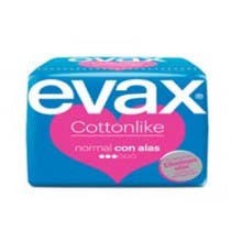 Compresas Evax Cottonlike Normal Alas 32 unidades Ahorro