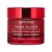 Crema Antiarrugas y Reafirmante Efecto Lifting Wine Elixir Textura Rica Apivita 50ml