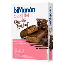 Bimanan Be Slim Barritas Chocolate Fondant 10 Uds