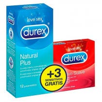Preservativos Durex Natural Plus Easy On 12 Unidades 3 Preservativos Sensitivo Confort Gratis