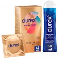 Durex Play Original Lubricante Intimo 50 ml Preservativos Real Feel 12 uds