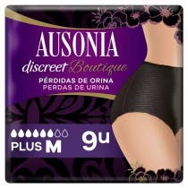 Ausonia Discreet Pants Boutique Incontinencia Black Talla M 9 uds