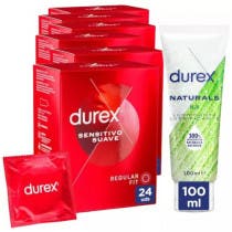 Durex Naturals Gel Lubricante Intimo 100 ml Preservativos Sensitivo Suave 6x24 uds