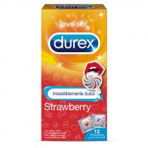 Preservativo Emoji sabor Fresa Durex 12 unidades