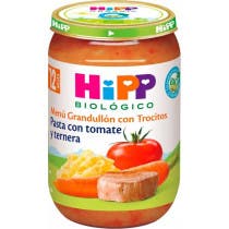 HiPP Tarrito de Pasta con Tomate y Ternera 12m BIO 220 gr