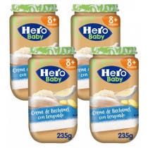 Hero Baby Tarrito Crema de Bechamel con Lenguado 8m 4x235 gr