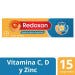 Redoxon Extra Defensas Vitamina C, D y Zinc 15 Comprimidos Efervescentes Naranja
